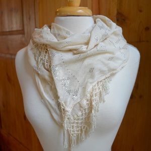 Assiut or Tulle bi telli scarf with beading